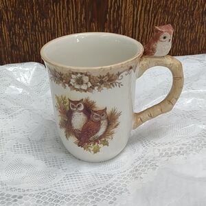 Cracker Barrel Ceramic Footed Owl Coffee Mug